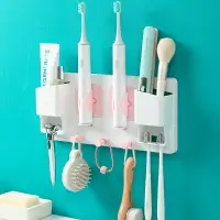 在飛比找樂天市場購物網優惠-多功能壁掛電動牙刷架 重力感應 免釘牙刷座 多功能牙刷置物架