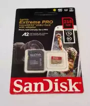 SanDisk Extreme PRO 256GB SD SDXC Card 200MB/s Class 10 UHS-1 U3 4K Memory