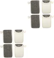 NULYLU 2sets Reusable Soap Saver Pouch Bar Soap Bag Hanging Rope Exfoliating Perfect for Home Travel and Family 4pcs*2