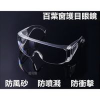 在飛比找蝦皮購物優惠-【喬尚】百葉窗護目眼鏡 透明/黑色 工作防護眼鏡 護目鏡 防