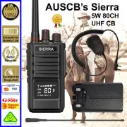 SIERRA 5W 80CH UHF CB Handheld with C Type Port Battery Bundle Pack