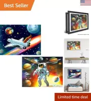 5D Diamond Painting by Number Kits Spaceships & Astronauts Full Drill, Craft ...