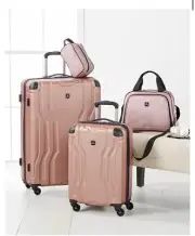 Tag Bristol Luggage Set 5 Pc Pink New