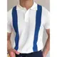 2023夏季男士短袖白色條紋修身POLO衫Short sleeve striped shirt