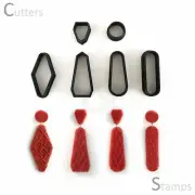 Dangle clay Earring Cutter Set of 6 | Polymer Clay Cutters | Shape Cutter |
