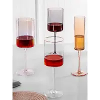 在飛比找ETMall東森購物網優惠-法式浪漫高腳香檳杯起泡酒杯玻璃雞尾杯葡萄酒杯ins博主款直筒