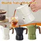 Double-valve Moka Pot Espresso Machine Extraction Retro Pot Outdoor Brewing G1D9