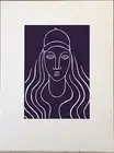 Mike Schacht Homage to Pablo Picasso Woman Line Drawing 12x16 Serigraph