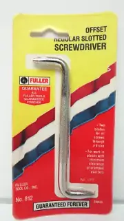 Vintage FULLER Offset Regular Slotted Screwdriver No.812 4.25" Made in Japan NOS