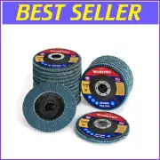 Premium 4-1/2" Flap Discs with Fiberglass Backing for Angle Grinders - 20-Pack