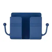 Blue Mobile Phone Holder Wall Stand Mounted Organizer Rack Remote Control Origin