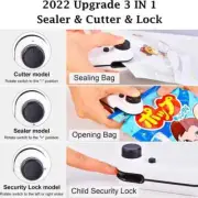 1pc Rechargable 2 In 1 Mini Heat Sealer