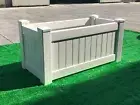 PVC & UV Plant Flower Pot White Rectangle Hamptons PVC Planters Planter Box