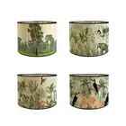 Bamboo Lamp Shades E27 Decorative Drum Lamp Shade for Desk