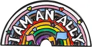 [POYAMUSE] Rainbow Pride Flag Ally Enamel Brooch Pin for LGBT Equality Supporter, Lapel Pins for Clothes, Backpacks, Hats