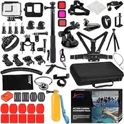 Action Camera Accessories Kit for Gopro Hero 8 Black Waterproof Housing Silicone Case Glass Screen Protector are Compatible with Gopro8 Hero8 62D