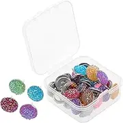 NOLITOY 30pcs Bling Flat Head Push Pins Sparkling Decorative Thumb Tacks for Cork Board and DIY Projects Cute and Fun Pushpins for Crafts and Bulletin Boards