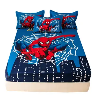 兒童卡通床包 蜘蛛俠 單人床包 親膚舒適 雙人標準床包 加大床包 漫威 變形金剛 兒童生日禮物 奧特英雄 奧特曼床單 床