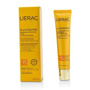 黎瑞 Lierac - 抗老活力防曬乳SPF15 Sunissime Global Anti-Aging Energizing Protective Fluid SPF15 For Face & Decollete