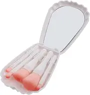 SOESFOUFU 5pcs Professional Makeup Brush Set with Travel Storage Case Soft Bristles Mirror Design for Home Salon Use for Eyeshadow and Blush Applications