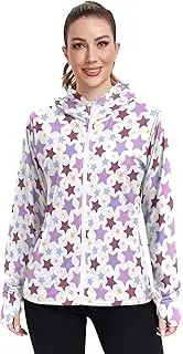 [Caihoyu] Light Weight Hoodies For Women Full Zip Plain t Shirts UPF 50+ Light Sweatshirt Athletic Jacket Women Hiking