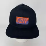 NWT Neff Snapback Hat Cap Black Skate Surf Streetwear Checkered Racing Mens