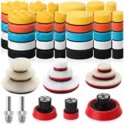 74 Pcs Car Foam Drill Polishing Pad Kit 60 Pcs 1inch 2inch 3inch Buffing Pads...