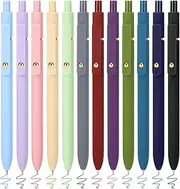 FIOVER Colored Pens, 12 Pack Colorful Gel Pens, Medium Point 0.7mm, Smooth Writing Pens Multicolor for Journaling, Drawing, Doodling, and Note Taking(12PCS Aesthetic+Vintage)