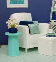sea glass SIDE end TABLE living room FURNITURE accessory DIORAMA 1/6 BARBIE