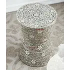 SHAI SHELL SIDE TABLE ACCENT TABLE LAMP TABLE STOOL SHADES OF GREY GOLD BLACK,
