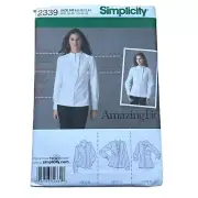 Simplicity Womens Blouse Pattern 2339 Size H5 6-14 Uncut