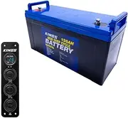 Adventure Kings 12V Accessory Panel + 138Ah AGM Deep Cycle Battery 2 USB sockets