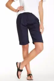 Rebecca Minkoff Womens Nathan Casual Bermuda Shorts Navy Size 6
