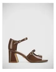 [Wittner] Maika Patent Leather Sandal in Rich Brown