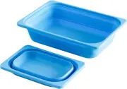 Beright 2 Pack Storage Bins, Collapsible Wash Basin Folding Dish Large, Blue