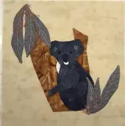 Koala Hand-Appliqued 12-inch Quilt Block