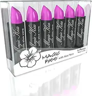 Pack of 6 Magic Kiss Color Changing Matte Lipstick set, Long Lasting Nutritious Lips Moisturizer Magic Temperature Color Change Lip Balm with Aloe Vera PH Lipstick Beauty Cosmetics Makeup MADE IN USA
