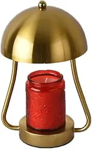Candle Heater Table Lamp Candle Metal with Lampshade Candle Warmer Lamp with Base No Fire Wax Melter for Sleeping Bedroom Bedside Indoor