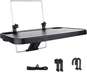 Car Tray Table - Foldable Headrest Tray, Foldable Travel Tray | Multifunctional Seat Organizer with Phone Groove, Hooked Writing platforrm, Compact Laptop Stand Driver Front Seat Use for Work