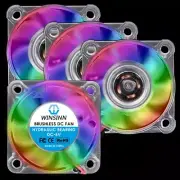 40Mm RGB Fan 5V, LED Colorful 3D Printer Micro 5 Volt Fans 4010 Hydraulic Bearin