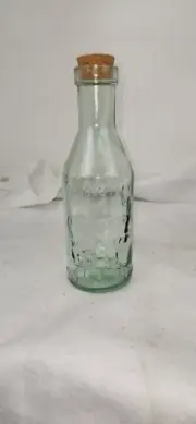 New Vintage Embossed Glass Bottle The Milk Protector Absolutely Pure With Cork