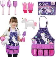 Kids Gardening Set - Kids Gardening Tool Set - Gardening Tools for Kids - Kids Gardening Tools - Kids Gardening - Kids Garden Set - Unicorn Garden Kit for Girls - Gift for Little Girls 3-7 Years Old.