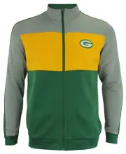 OuterStuff NFL Youth Boys Performance Full Zip Stripe Jacket , Green Bay Packers