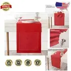 Chic Machine Washable Linen Table Runner - 14x108 Inch Red for Easter Gatherings