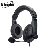 在飛比找博客來優惠-E-books SS30 立體聲頭戴式耳機麥克風 黑