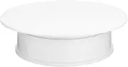 Labymos Round White Velvet Coping Electric Motorized 360° Rotating Display Stand Turntable