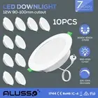 80Pcs LED Downlight Kit 12W 90mm Cutout Tri-color Dimmable 1050lm with AU Plug