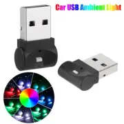 1x USB RGB LED Mini Car Interior Light Neon Atmosphere Ambient Lamp Accessories