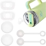 HOMDSG Silicone Spill Proof Set of 3, Compatible with Stanley Cup 1.0 40oz/30oz, Tumbler Accessories, Including 2 Straw Cover Cap, 2 Square Spill Stopper and 2 Round Leak Stopper