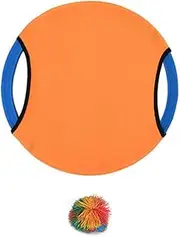 Trampoline Paddle Ball Game Flying Disc for Boys and Girls Family Fun Game Toss Catch Bat Set Activity Colorful Balls Random